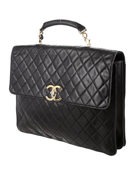 chanel quilted briefcase
